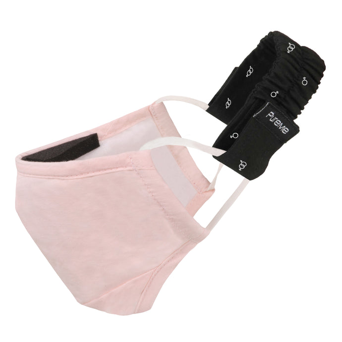 Coral - Cotton Reusable N95 Mask (Without Valve, Pack of 2 PM2.5 Filters and Detachable Headband)