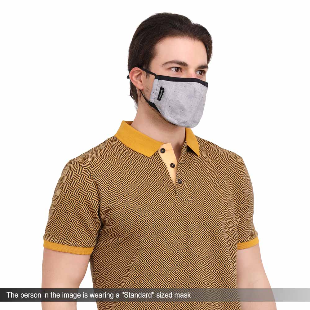 Grey Pixel Cotton Reusable N95 Mask Without Valve Pack Of 2 Pm25 Pureme 6423